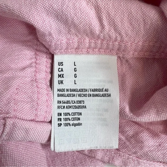 American Eagle Outfitters Pink Button-Down Shirt Size Large - Picture 6 of 10